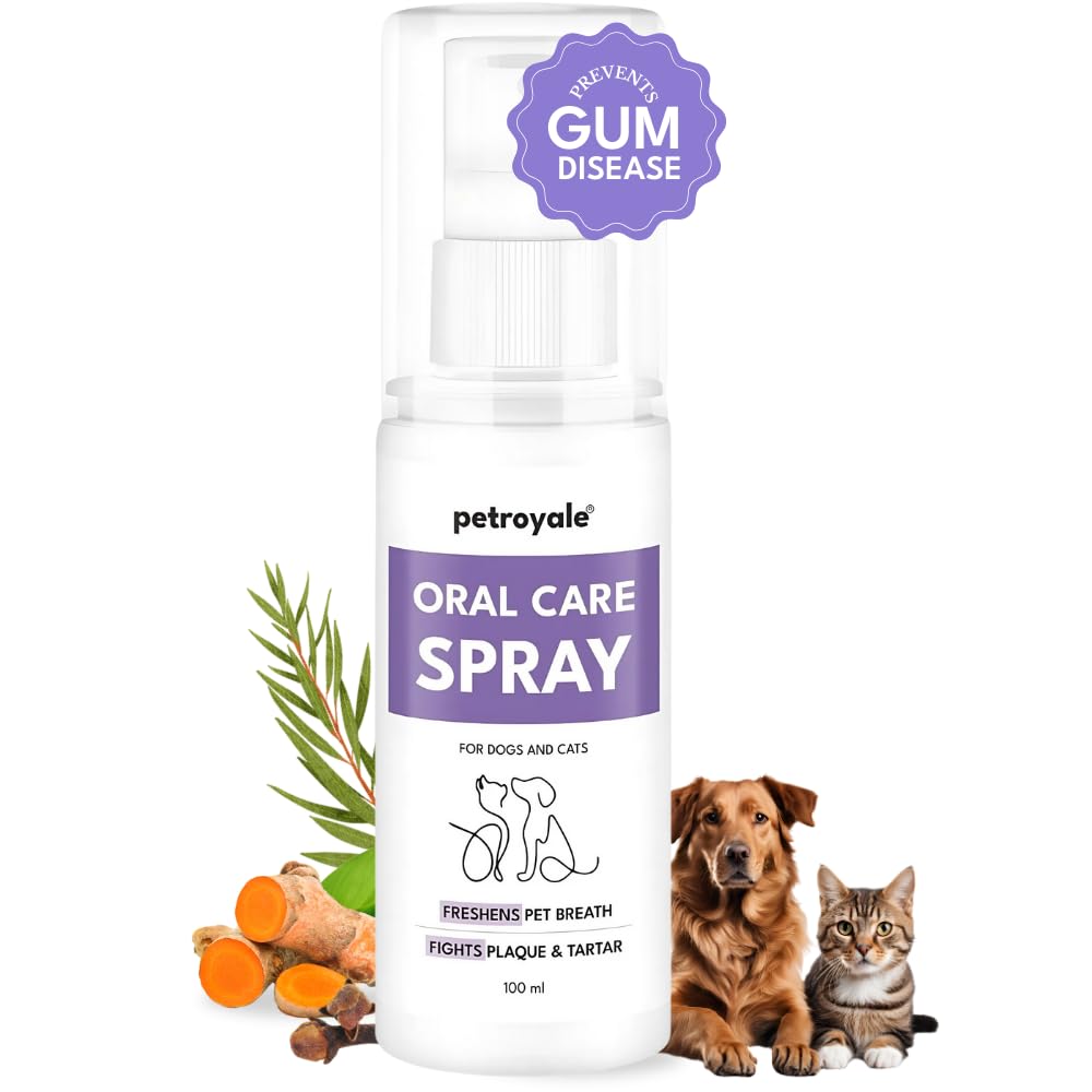 Sponsored Ad - Oral Care Spray for Dogs & Cats - Fights Bad Breath, Tartar Build-up, Gum Diseases - Dog Teeth Cleaner - Breath Freshener - Oral Spray | 100ml