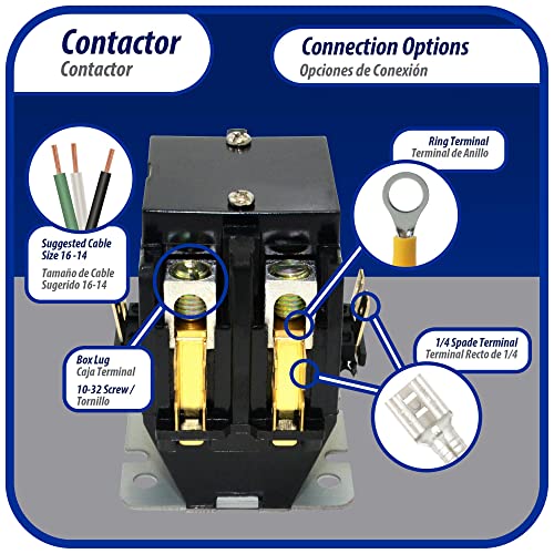 Appli Parts Apac-230240 Heavy Duty 2 Poles Contactor 30 Amp 240 Volts Coil Replacement For Ac Compressor And Electrical Applications Ul Certified 476929 #TOP6