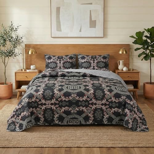 FUKURO. Colcha Boutis para Primavera y Verano - Cubrecama Ligera Fina Entretiempo Extra Suave y Transpirable (Cercis, Cama 150/180-250x260cm + 2 Funda 50x70cm)
