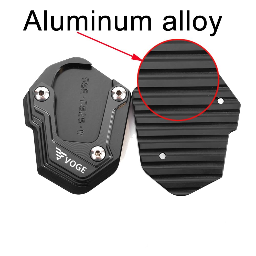 Per Voge 900 DSX 500 525 625 900 DSX 900DSX 625DSX 525DSX DSX900 2023 2024 2025 2026, piastra di estensione per cavalletto laterale per moto, pad di supporto allargato per cavalletto, accessori (nero)