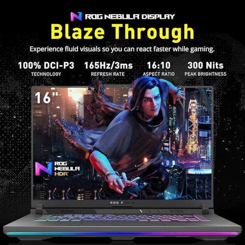 Image of ASUS ROG Strix G16 G614 AI Gaming Laptop 16.0 inch 165Hz IPS WUXGA Display | AMD Ryzen 9 8940HX, GeForce RTX 5070 Ti 12GB, 64GB DDR5, 2TB SSD, RGB KB, Win 11 Pro, w /DKZ USB Hub - G614PR-G16.R95070TI