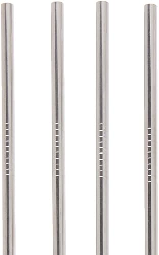 Miniatura 4 de Outset 76623 Pajitas rectas reutilizables de acero inoxidable, 1 x 3.5 x 10 pulgadas, metálico