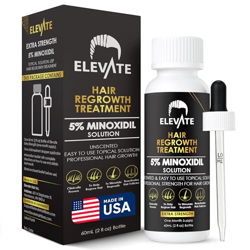 Elevate Hair Regrowth Treatment 5% Minoxidil Solution for Hair Growth