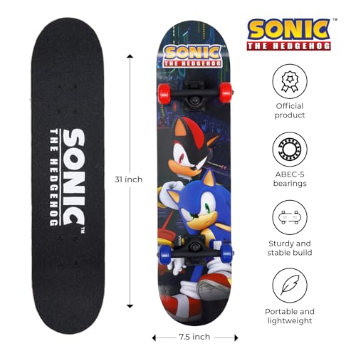 image for VOYAGER Sonic - Character Skateboards, Sonic vs. Shadow, Cruiser Skate