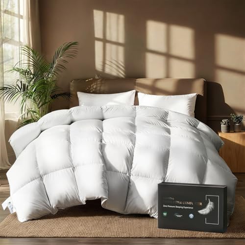 downluxe Feather Down Fiber Comforters Queen Size...