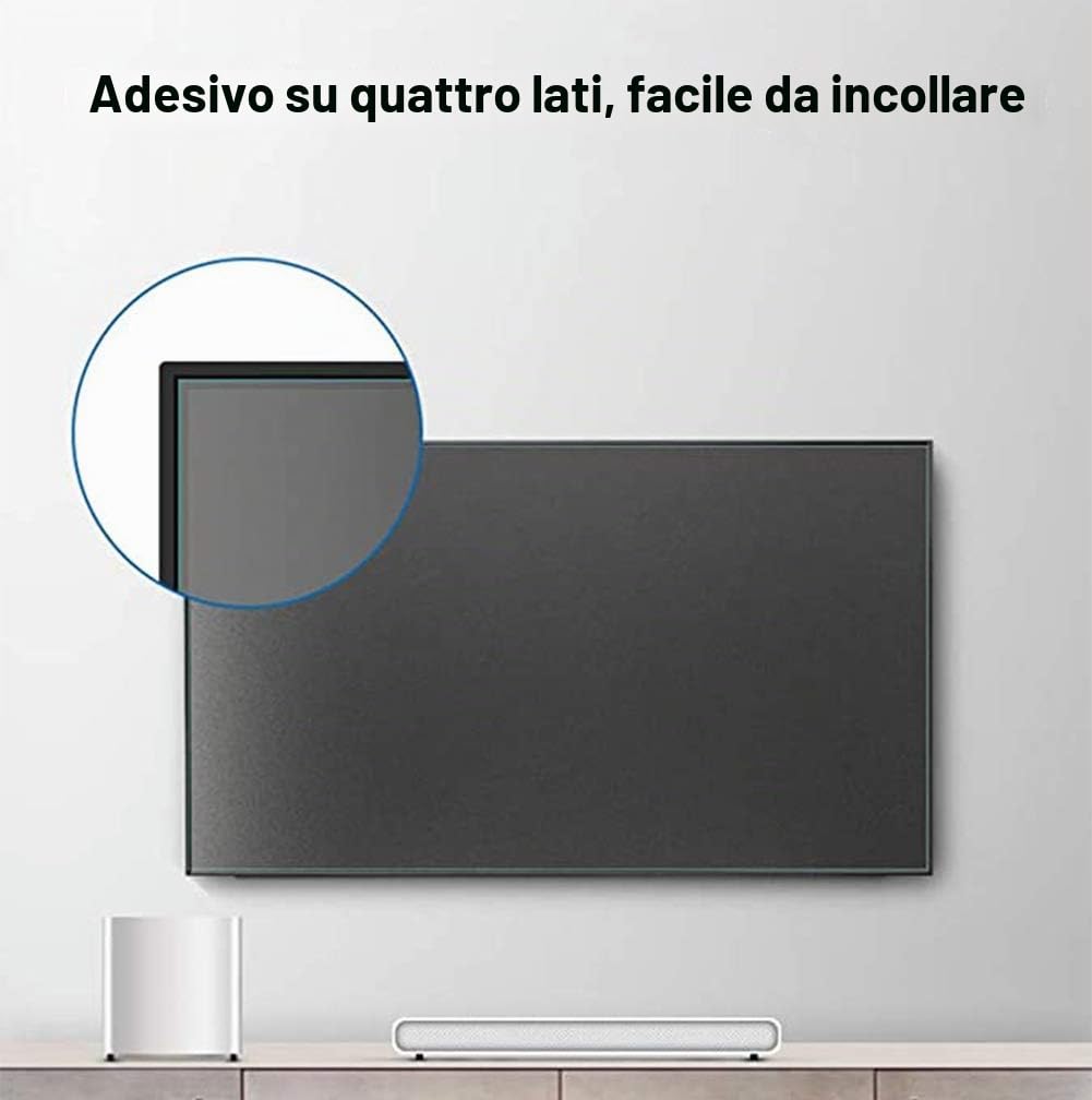 Pellicola protettiva per schermo TV da 32 a 80 pollici, filtro anti luce blu e antiriflesso, per alleviare l'affaticamento degli occhi, per LCD LED OLED QLED HDTV, 32", 695 x 390 mm