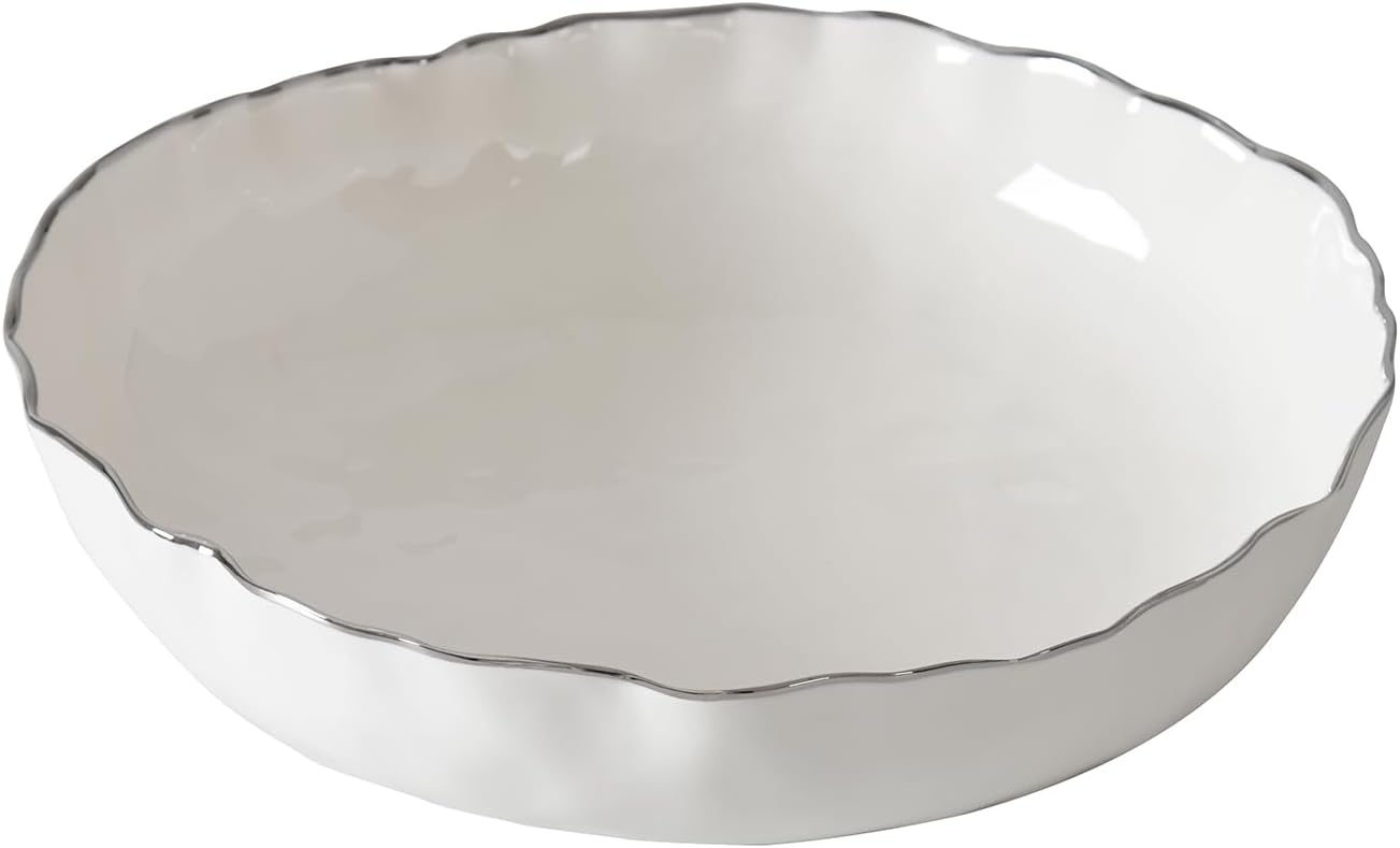 Portofino Plata, Extra Large Shallow Bowl, 15” D x 3"