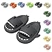Sfit Pantoufle de Requin, Shark Cloud Slippers, Pantoufles d'Eté Bout Ouvert Chaussons de Bain Maison Piscine Douche Claquettes de Plage Antidérapent Sandales Slides(Gris foncé,44/45EU)