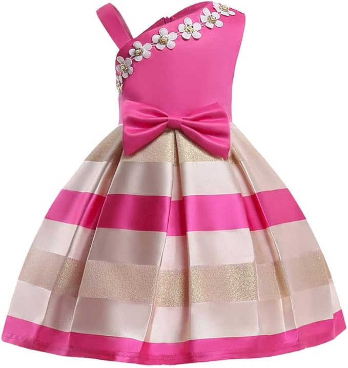 Mbby Vestito Bambina Fiori Ricamo 3 8 Anni Vestiti Di Cerimonia Per Bambine Abito Di Carnevale Principessa Eleganti Senza Manica Monospalla Con Farfalle Abiti Tutu Per Ragazze Amazon It Abbigliamento