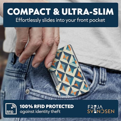 Image of Slim RFID Blocking Card Holder & Money Clip - Aluminum Wallet for Men & Women - Front Pocket Metal Minimalist Wallet Holds 15 Cards - Credit Card Holder - Durable, Lightweight, Unique Engraved Design