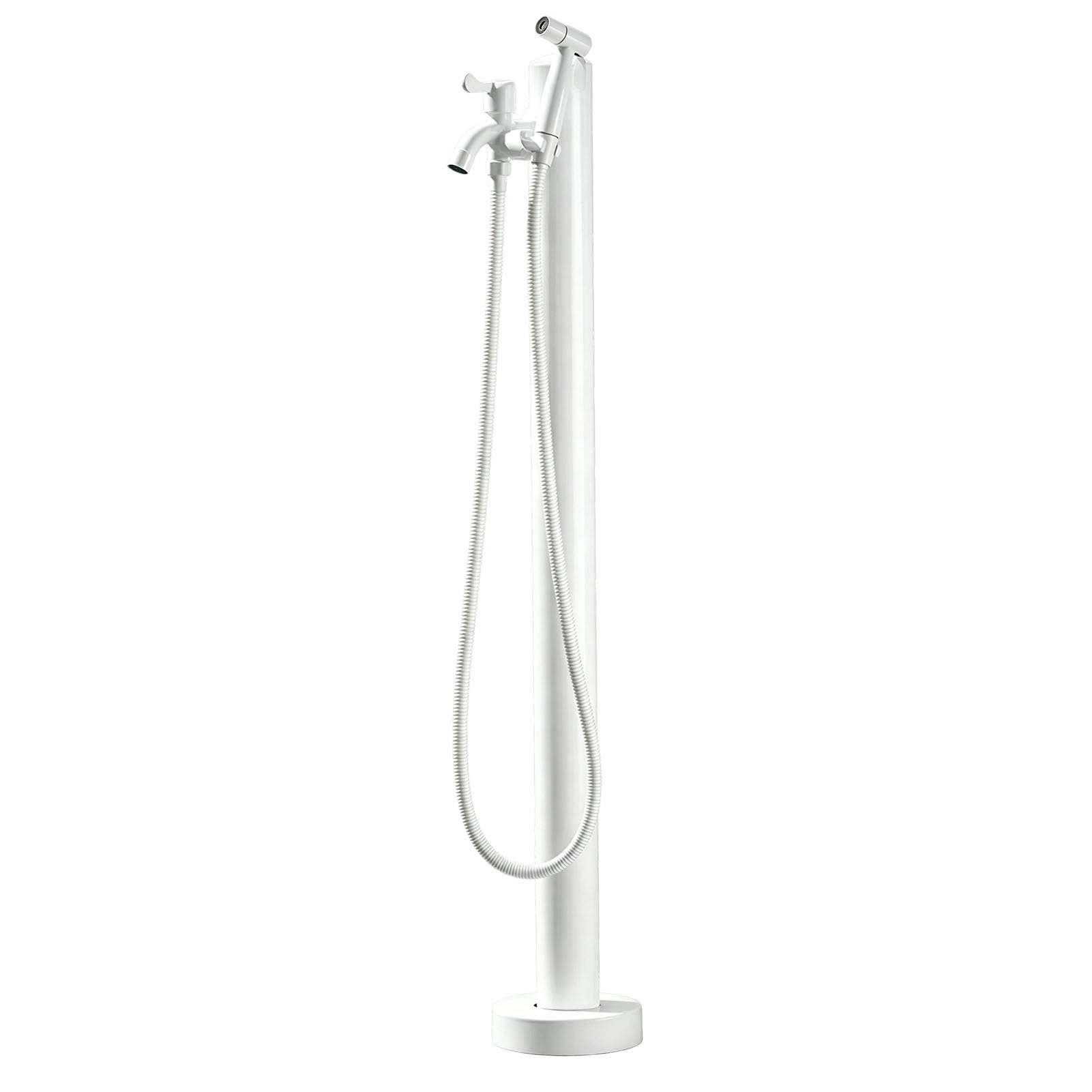 Junvstor White Vertical Square Garden Water Column Yard Hydrant, Outdoor Faucet Garden Tap Standing Spigot Decorative Water Fountain Yard Hydrant For Patio Farm Pasture Backyard(,60Cm/23.6In,Style 3)