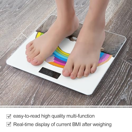 Báscula Digital Pequeña Arcoíris para Peso Corporal miniatura 5
