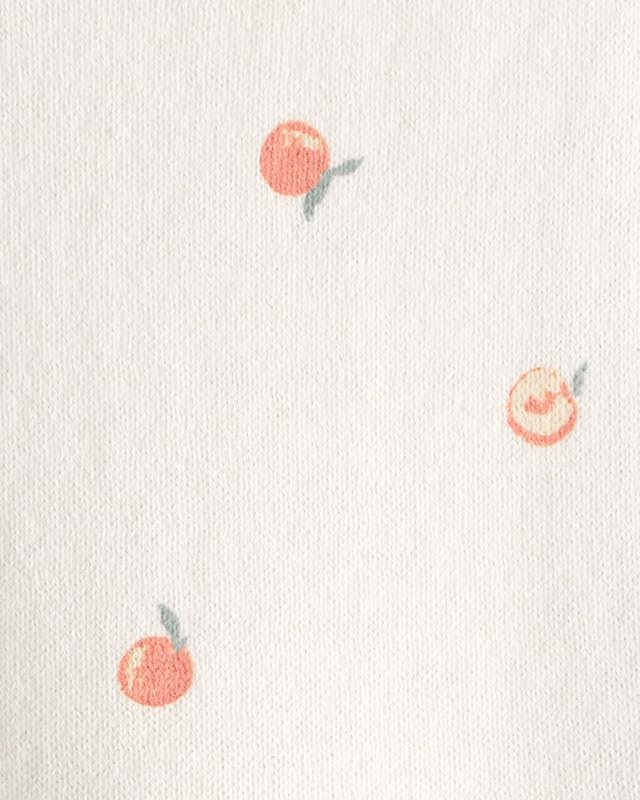 Image of Carter's Baby Girl Peach Romper | Half-Sleeve 1-Piece Outfit
