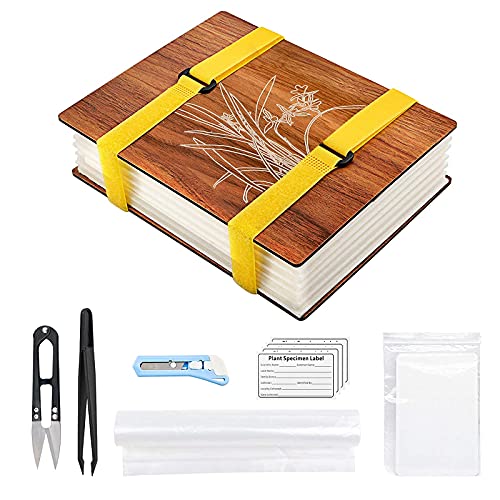 WANDIC Orchid Flower Press Kit, Wooden Art Kit Plant Press Book Flower Fruit Press Kit Leave Press for DIY Art Handicrafts Specimens Outdoor Learning