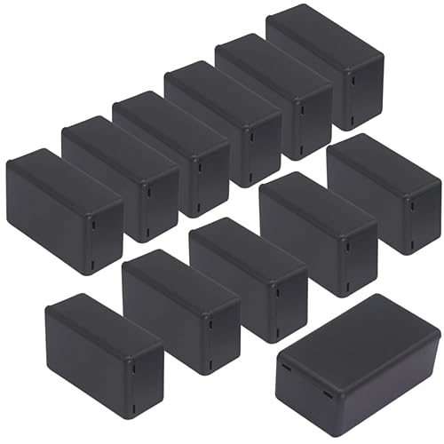 Miniatura 15 de Zulkit 5 cajas de proyectos de plástico ABS para proyectos eléctricos, caja de conexiones de energía, color negro, 3.15 x 1.97 x 0.83 pulgadas 5 PZAS
