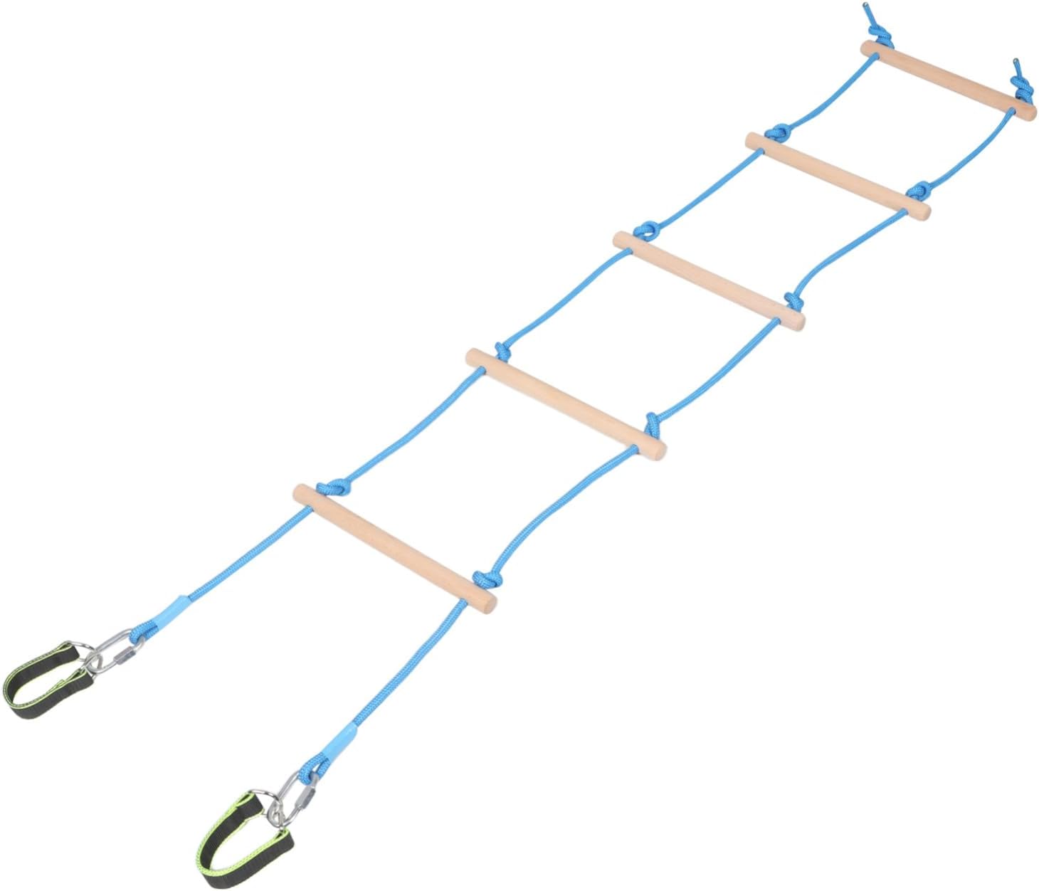 Milisten 1set Girl Climbing Ladder Frame Steps Outdoor Playground Playset for Boy Girl Safe Soft Rope Design for Garden Play and Exercise Robust Wooden Structure for Use