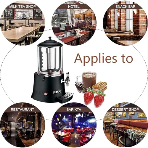 Calentador comercial comercial del dispensador del chocolate caliente, fabricante de la bebida del control de la temperatura 400W para la sopa de la leche del té del café, pantalla táctil del led, tan