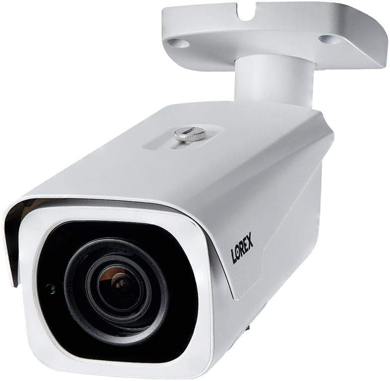 Lorex LNB8963B 4K Ultra HD Resolution 8MP Motorized Varifocal Outdoor 4X Optical Zoom IP Camera, 250ft Night Vision Single White