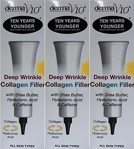 Derma V10 Ten Years Younger Deep Wrinkle Collagen Filler 30ml x 3 Packs