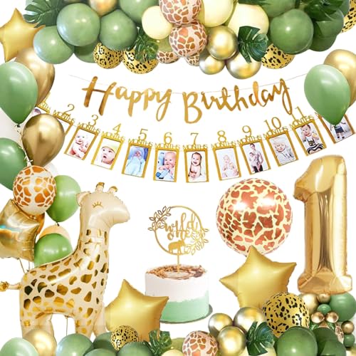 Dschungel Deko Set - 9-teilige Tischdeko Für Wild One Geburtstagsparty