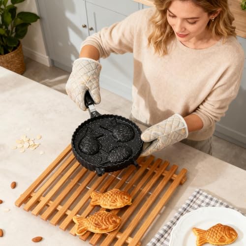 Machine à taiyaki poisson pour débutant évitant la pâte brûlée - 3