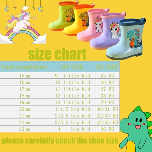 Mnplciea Rain Boots for Kids Girls & Boys Non-Slip Toddler Waterproof Boots Kids Outdoors Rubber Boots for All Seasons4