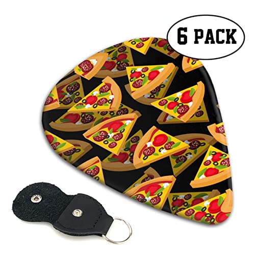 Pizza 3D Lot de 6 médiators pour guitare acoustique, guitare électrique, basse, ukulélé – fins, moyens et épais. - Les Beatles, Paul McCartney, John Lennon, RIngo Starr, George Harrison Pizza 3D Lot de 6 médiators pour guitare acoustique, guitare électrique, basse, ukulélé – fins, moyens et épais. – Image 3