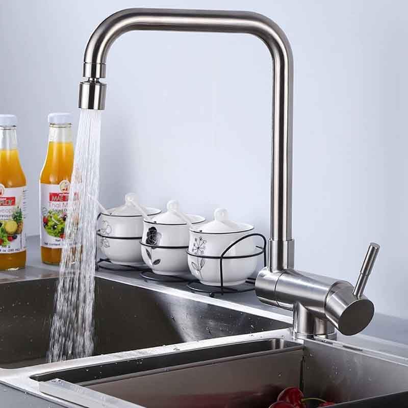 Image of Foldable rv Kitchen Faucet, Folding Sink Faucet,Hidden Kitchen faucets,Inner Window Sink Kitchen faucetFolding Tap (Stainless Steel)