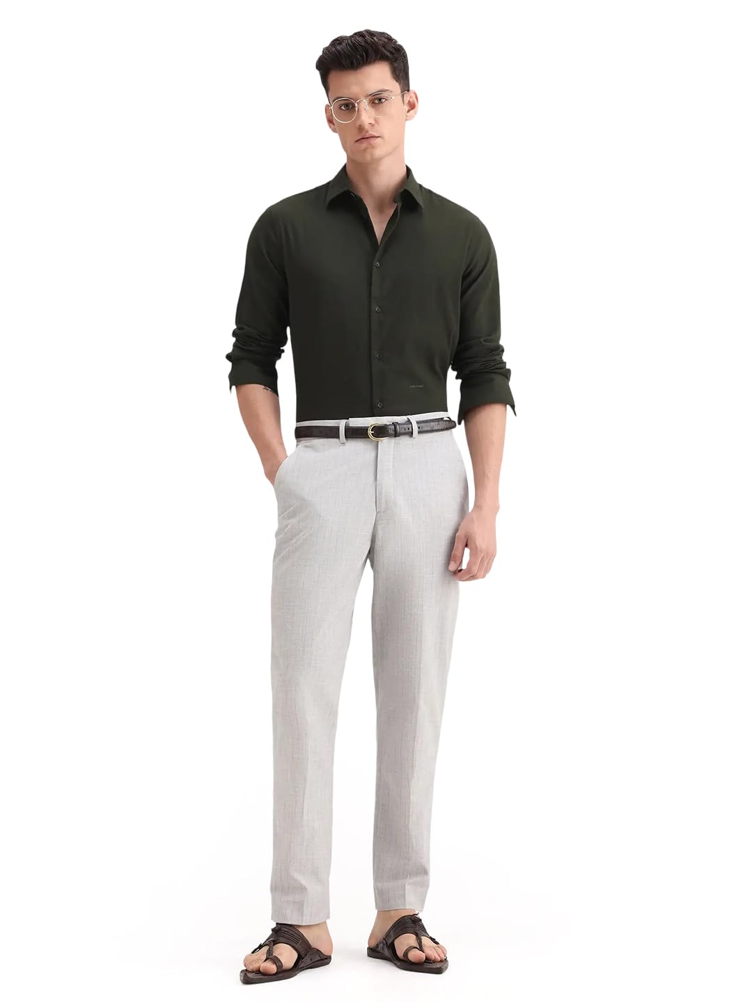 Rare Rabbit Straight fit Striped Trouser in neutral