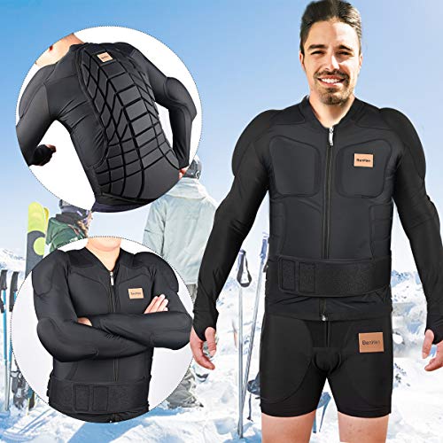 BenKen Men's Women's Professional Anti-Collision Sports Shirts Motorcycle Protective Jacket Full Body Armor Protector Back Protector for Skateboarding Skating Snowboarding Cycling - Thumbnail 5