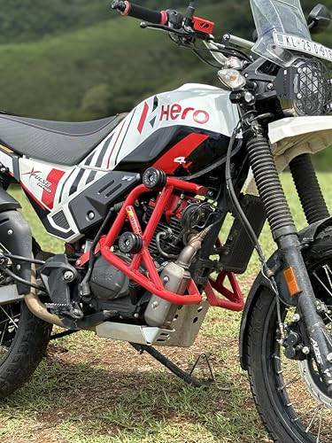 Image of Bizen Hero Xpulse 200 2V 4V Rally & Rally Pro Premium Crash Guard with Frame Sliders - Black