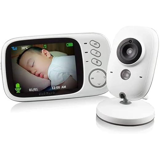 Babá Eletronica, Câmera Sem Fio com Visão Noturna e Tela Lcd de 3,2 Polegadas - Original TakTark