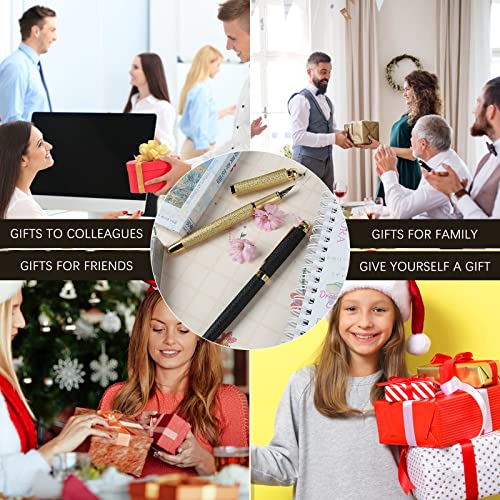 Bociyer Fountain Pen-Multiple Color Styles With Rhinestone,Diamond Inlay And Frosted Finish,Cute Pens,Luxury Pen,Office Pens,Best Pen Set,Includes 10 Ink Cartridges And Ink Refill Converter(Pink) #TOP6