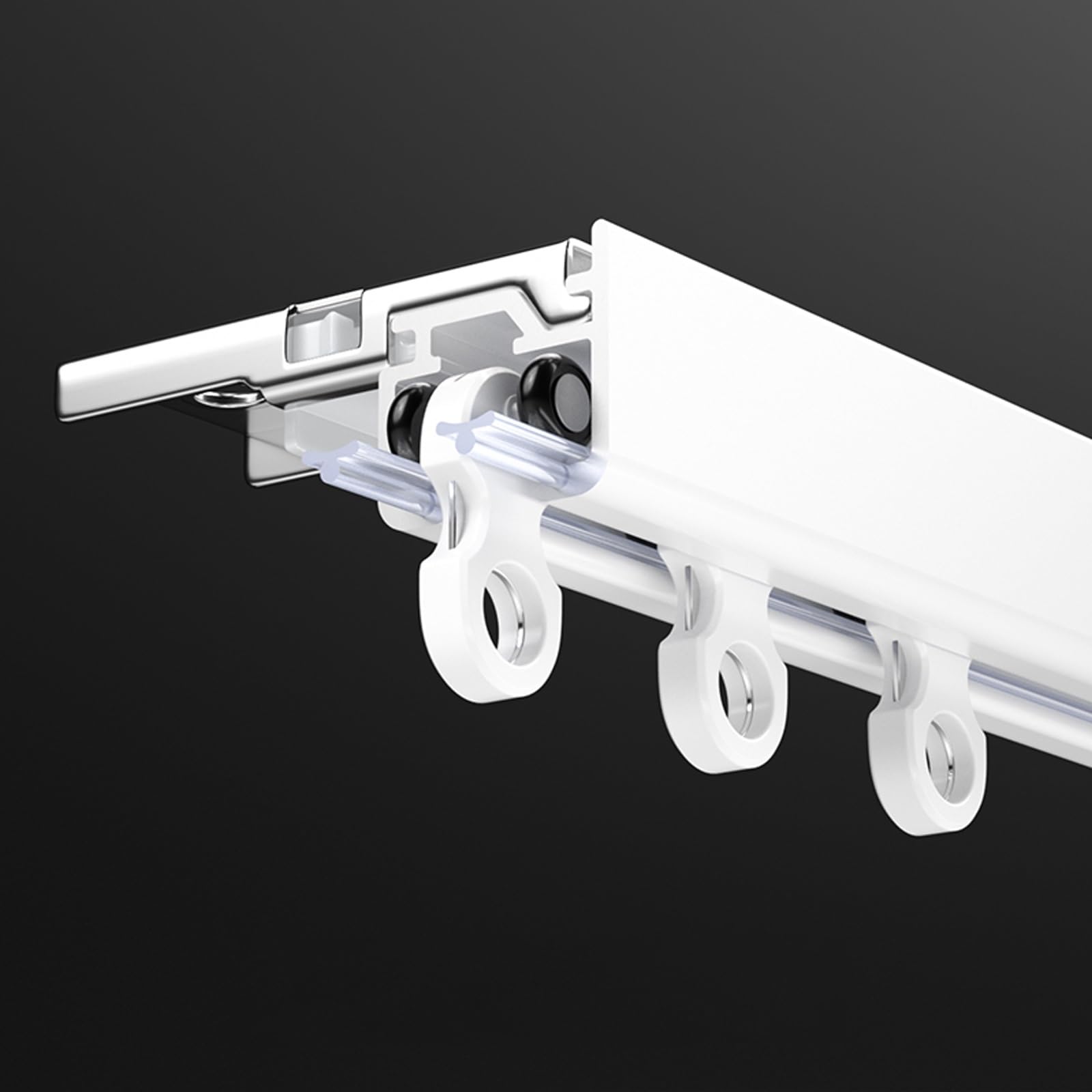 Rail de rideau de plafond pour séparateur de pièce modulable