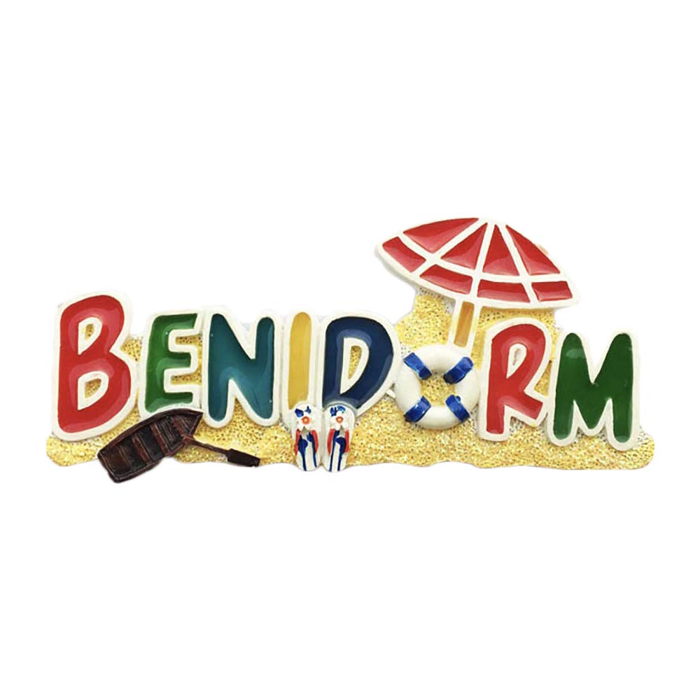 Wedarego Benidorm3 3D Benidorm Spain Refrigerator Fridge Magnet Tourist Souvenirs Handmade Resin Craft Magnetic Stickers Home Kitchen Decoration Travel Gift