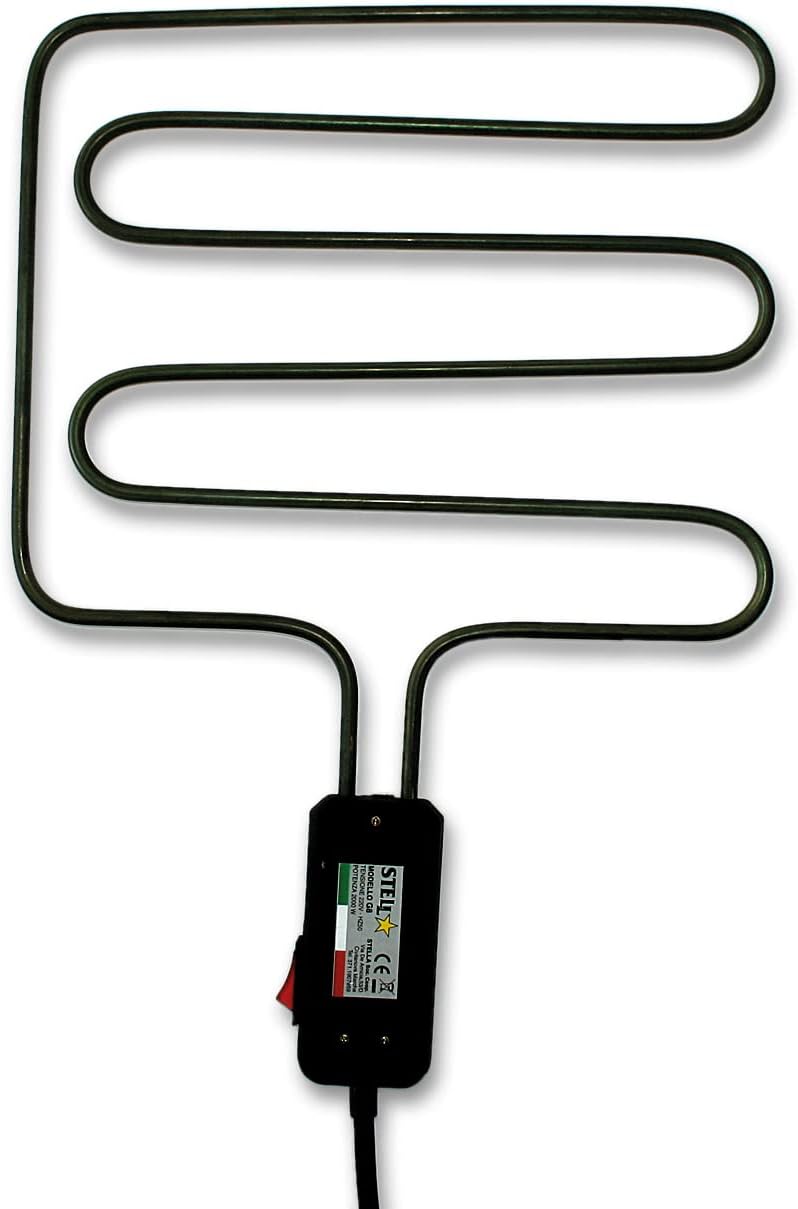 Stella Soc. Coop. Bistecchiera griglia elettrica in acciaio inossidabile 2000 Watt Made in Italy la Stella - G8 Stella Soc. Coop. Bistecchiera griglia elettrica in acciaio inossidabile 2000 Watt Made in Italy la Stella - G8
