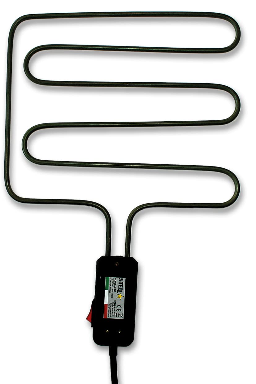Stella Soc. Coop. Bistecchiera griglia elettrica in acciaio inossidabile 2000 Watt Made in Italy la Stella - G8