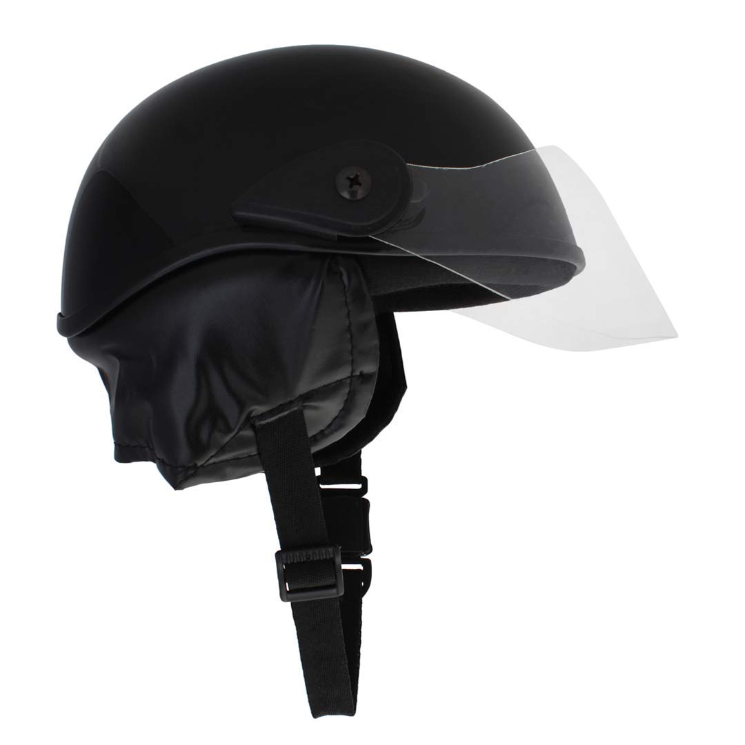 Western Era Unisex Half Helmet for Men & Women | Clear Visor | Comfort & Safety | Enhanced Design | Color - Black Matte (Small)-image-31
