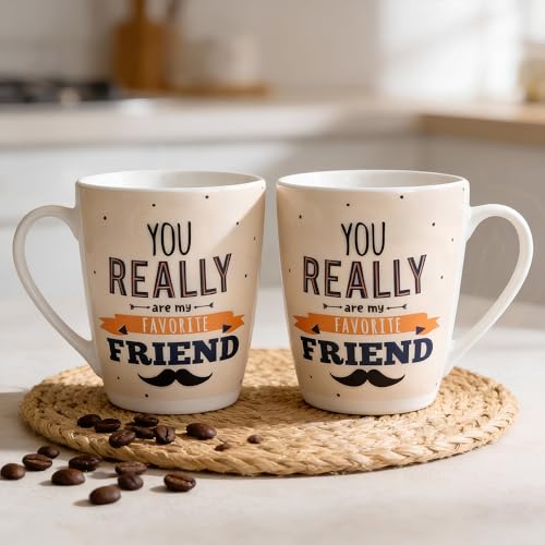 Image of UPC Milk Mug Set of 2 Elegant Design | Large Capacity Mugs for Home, Kitchen & Gifting (GreenMulticolor)