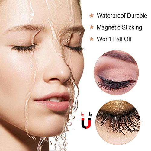 Magnetic Eyelashes,Falses Eyelashes Magnetic,3d Magnetic eyelashes,Magnetic Lashes Reusable Natural Ultra Thin Magnetic Falses Eyelashes for Party Dating Wedding,8pcs with Tweezers