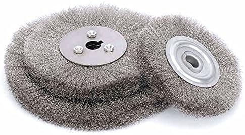 Steel Wire Brush150mm 125mm 100mm 200mm Wire Wheels Brush Round for Bench Grinder Deburring Tool Cleaning Rust Polishing Adaptor (Color : 200mm)