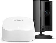 Ring Indoor Camera (2.ª generación) + Router wifi de malla eero 6 | Videocámara con enchufe para mascotas | Vídeo 1080p HD, comunicación bidireccional, cubierta de privacidad