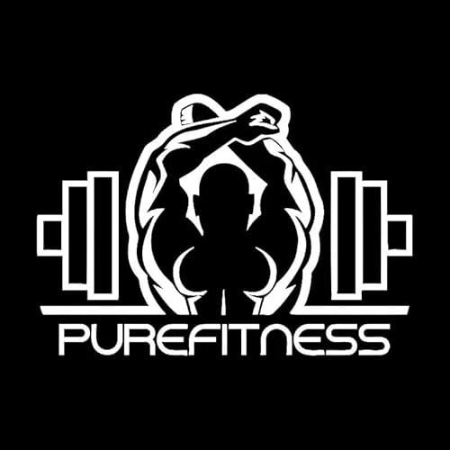 CHSLO Autoaufkleber 16,6 m * 11,4 cm Wandbild Aufkleber Purefitness Fitnessstudio Crossfit Dekoration Aufkleber Aufkleber Vinyl Schwarz/Silber CHSLO Autoaufkleber 16,6 m * 11,4 cm Wandbild Aufkleber Purefitness Fitnessstudio Crossfit Dekoration Aufkleber Aufkleber Vinyl Schwarz/Silber