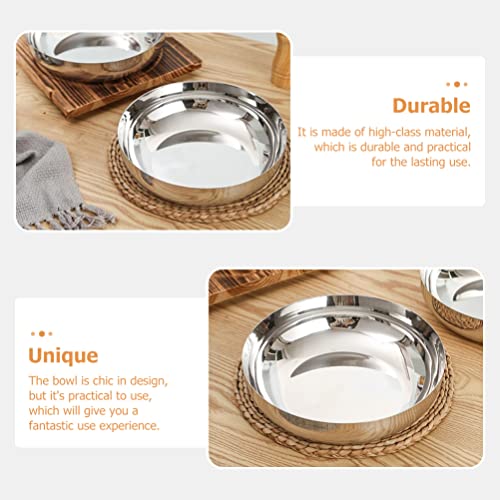 Callaron Ramen Bowl Japanese Rice Bowls Stainless Steel Serving Bowl Korean Bibimbap Bowl Metal Rice Cereal Bowl Nesting Bowl For Soup Rice Ice Cream Snacks Cereal Stainless Mixing Bowls Cat Bowls #TOP3