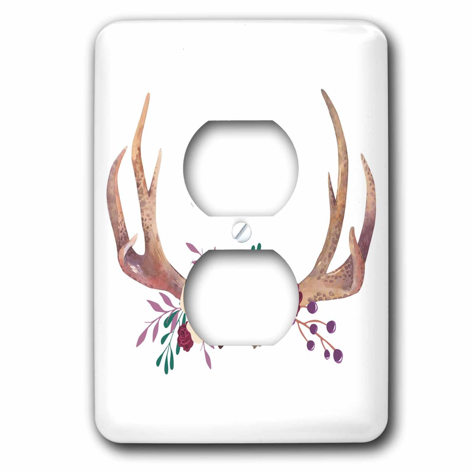 Couvercle de prise de bois avec roses crème 3dRose LSP_256117_6