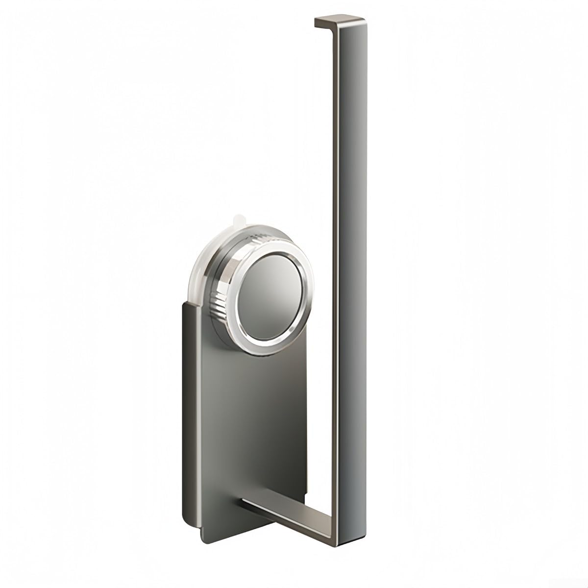 Porta asciugamani di carta portatile con forte ventosa, per cucina e bagno, dispenser per rotoli di carta per un facile spostamento e montaggio sicuro (grigio)
