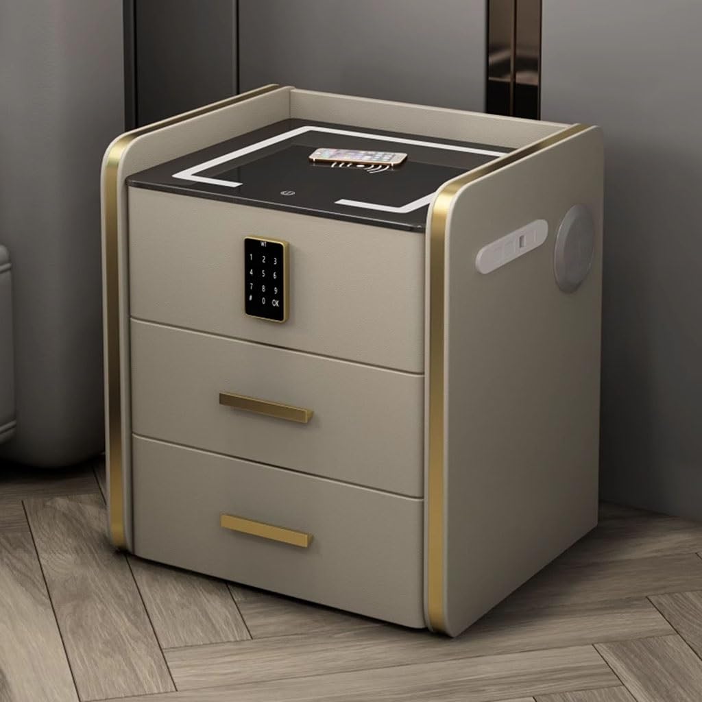 TPTBON パスワードロック LEDベッドサイドテーブル 充電ステーション Amazon｜充電ステーションとパスワードロック付きベッドサイド