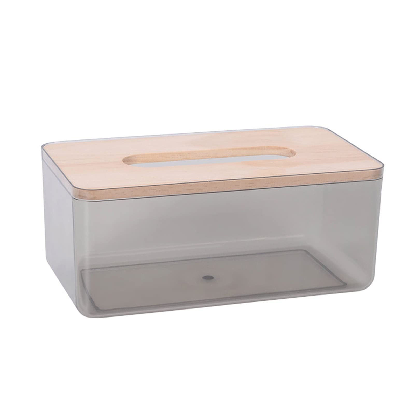 PING- Tissue Box Holder Transparent Acrylic Napkin Dispenser for Bathroom, Kitchen and Office (2 Sizes) (Size : 18CM)