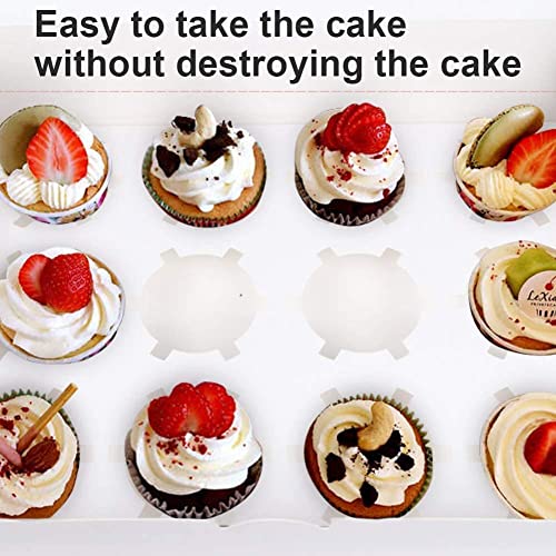 Rarapop R-CUPCAKEBOXES-15W 6 Pack Cupcake Boxes Hold 12 Standard Cupcakes, Food Grade Cupcake Holders Bakery Carrier Boxes thumb #2