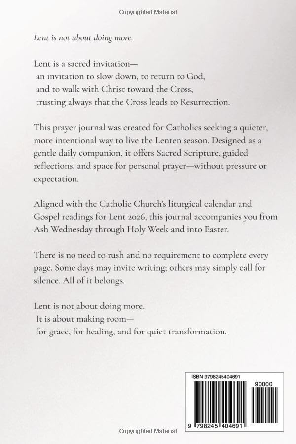 A Catholic Lenten Journey: A Scripture-Centered Guided Lent Prayer Journal for Adults from Ash Wednesday to Easter (Lent 2026) | Devotional & Meditation - Image 2